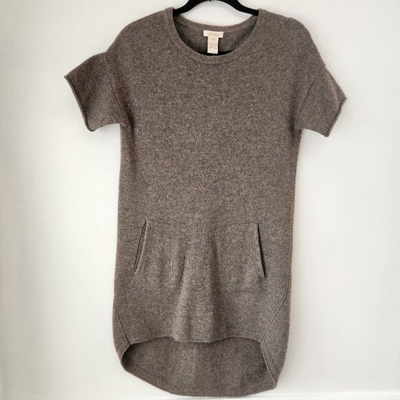 Sundance Merino Wool Sweater Dress Shift Style Brown Grey Women's PXS - Picture 2 of 7